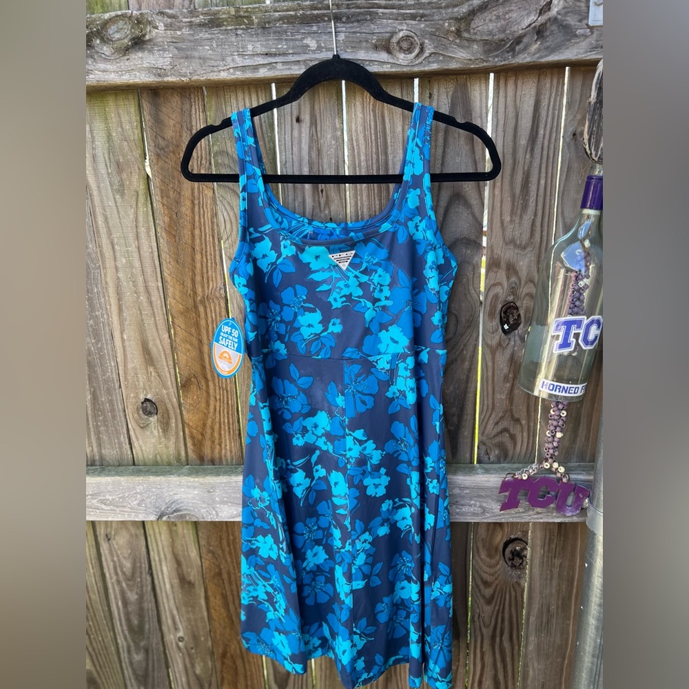 Columbia Blue Floral Tank Mini Dress - Picture 7 of 14